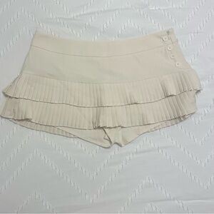 NWT Edikted Low Rise Beige Skort with Button Detail